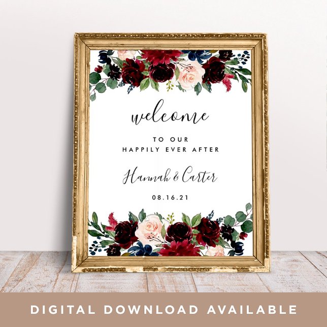 Radiant Bloom Wedding Welcome Poster (Creator Uploaded)