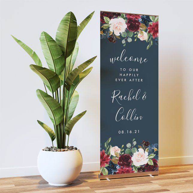 Radiant Bloom Wedding Welcome Retractable Banner (Creator Uploaded)