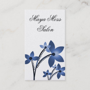 Radiant Blooms Business Card, Horizon Blue Card