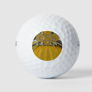 Radiant Blooms: Golden Sunflower: Eco Chic Design Golf Balls