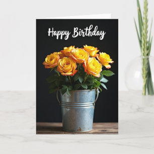Radiant Blossoms Birthday Card