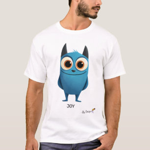 Radiant Blue Character   Fun Joyful Design  T-Shirt