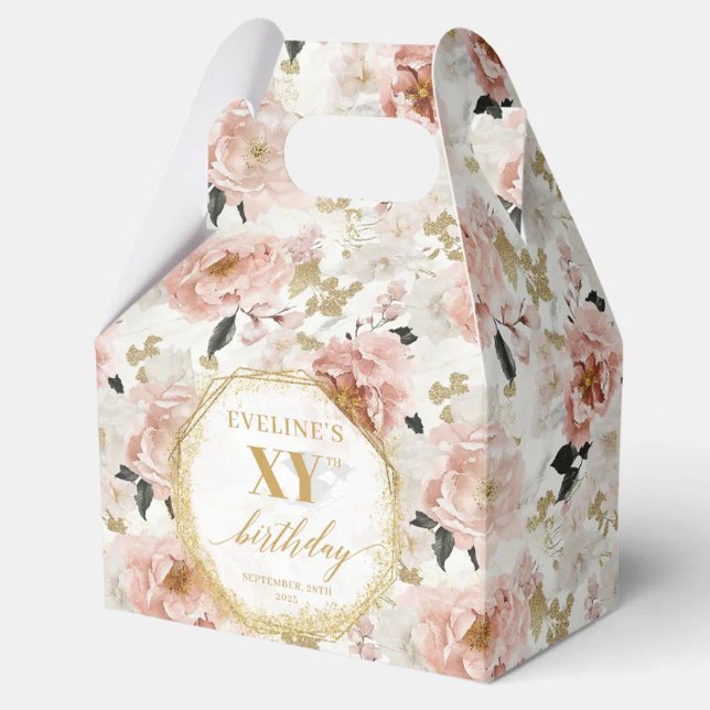 Radiant Blush Pink Watercolor Birthday Favour Boxe Favour Box (Radiant Blush Pink Watercolor Birthday Favor Boxes)