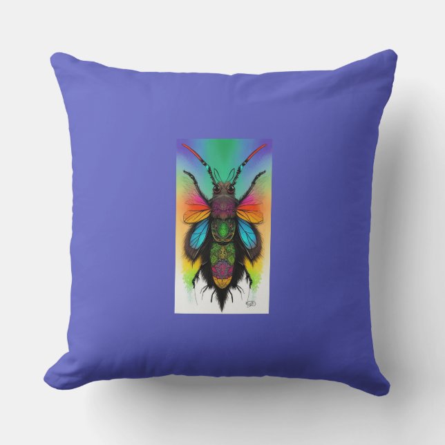 "Radiant Boho Insect" Cushion (Front)