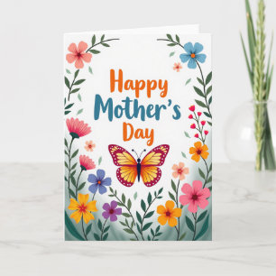 Radiant Butterfly Wish Card