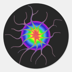 Radiant chakra classic round sticker