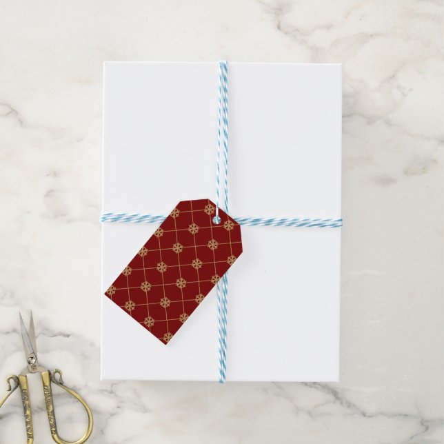 Radiant Christmas snowflake elegance Gift Tags (With Twine)