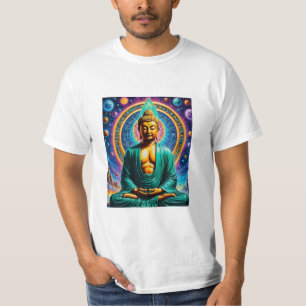 Radiant Cosmic Buddha Universe T Shirt Design