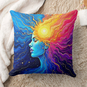 Radiant Cosmic Mind Awakening Cushion