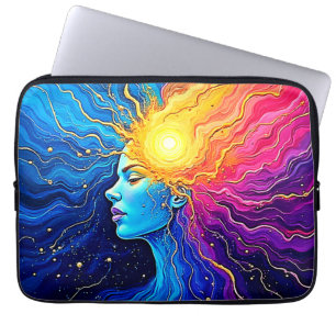 Radiant Cosmic Mind Awakening Laptop Sleeve