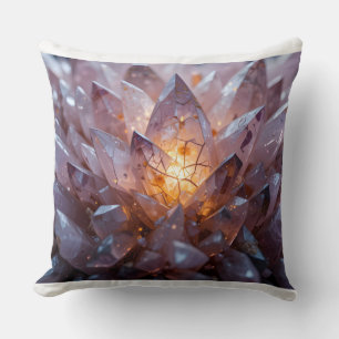 Radiant Crystal Heart Cushion