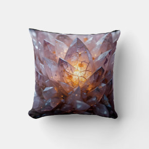 Radiant Crystal Heart Cushion
