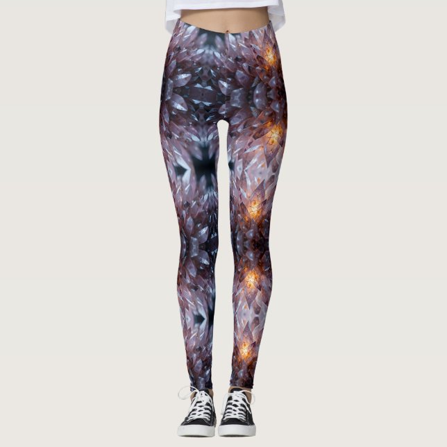Radiant Crystal Heart Leggings (Front)