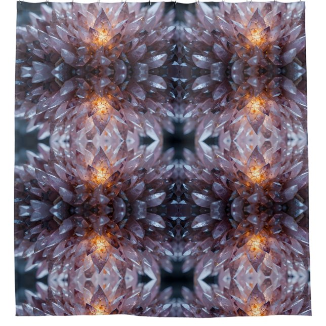 Radiant Crystal Heart Shower Curtain (Front)