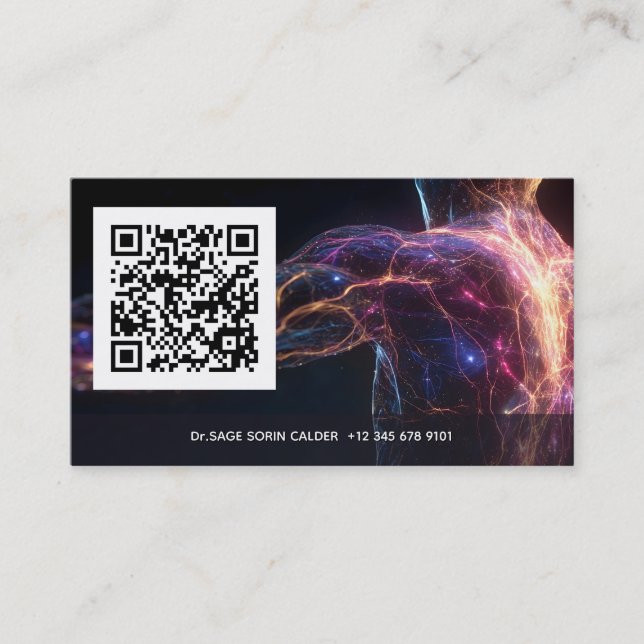 Radiant Current Aura Energy Business Card (Front)