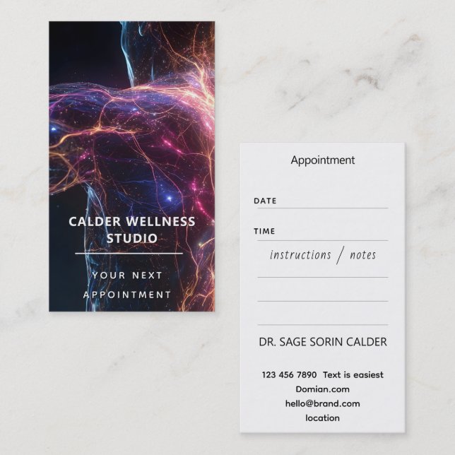 Radiant Current Aura Energy Business Card (Front/Back)