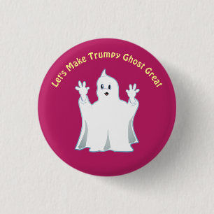 Radiant Cute Trumpy Ghost 3 Cm Round Badge