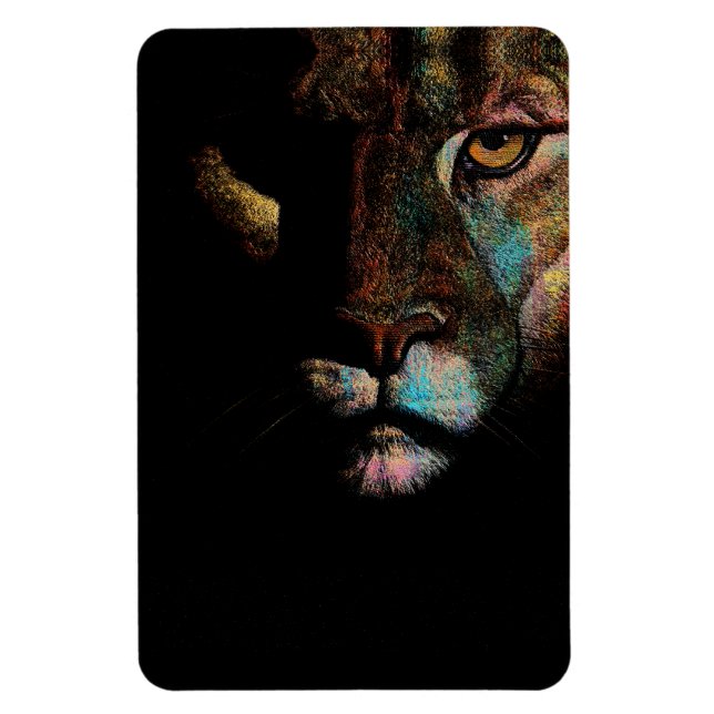 Radiant Darkness - Fearful Elegance Lioness Magnet (Vertical)