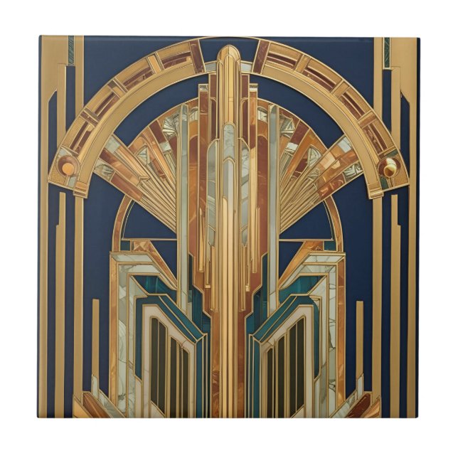 Radiant Deco Sunrise Ceramic Tile (Front)