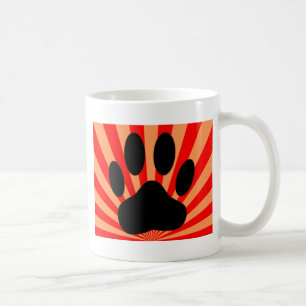 Radiant Dog Paw Print Coffee Mug