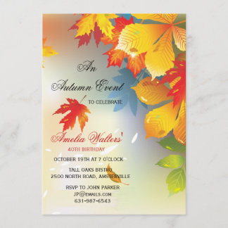 Radiant Fall Colours Invitation