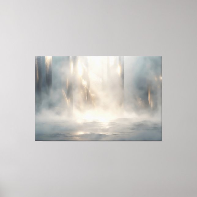 Radiant Field – Luminous Abstract Horizon Canvas W Print (Front)