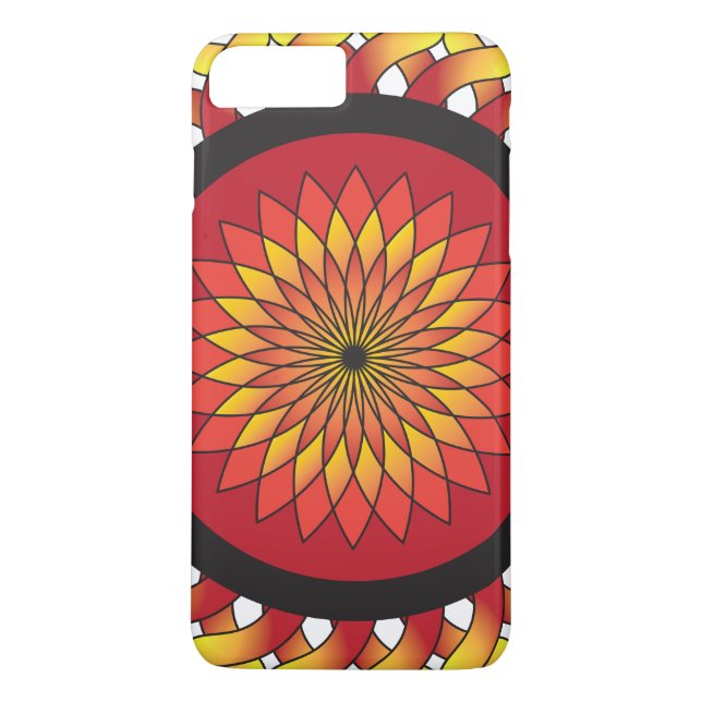 Radiant Fiery Red Orange Yellow Sunflower Case-Mate iPhone Case (Back)