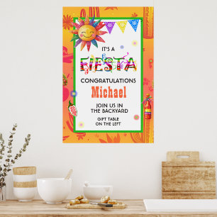 Radiant Fiesta Graduation Party Poster