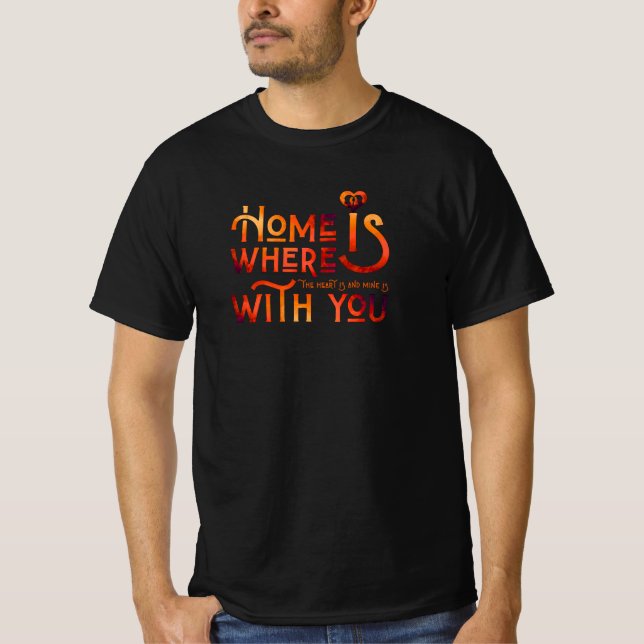 Radiant Fire-Heart Home Soulmate Men’s Tee (Front)