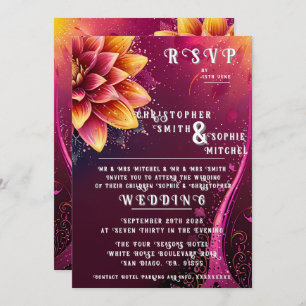Radiant Floral Elegance - Wedding Party  Invitation