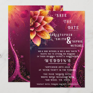 Radiant Floral Elegance - Wedding Party Invitation