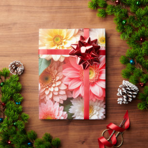 Radiant Floral Gift Composition Wrapping Paper