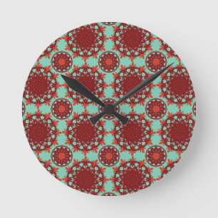 Radiant Floral Mandala Wall Clock
