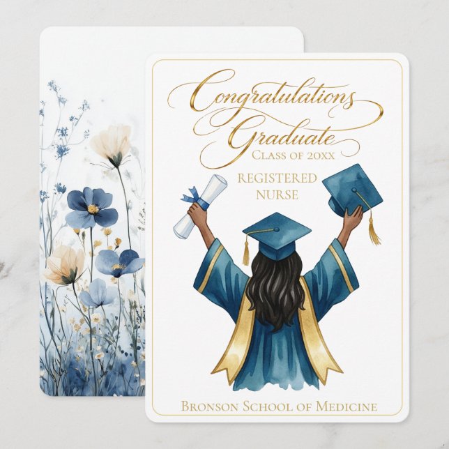 Radiant Floral RN Graduation Art  (Front/Back)