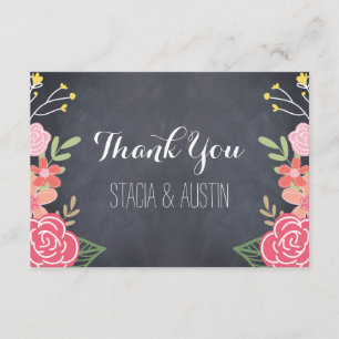 Radiant Florals Flat Thank You Card