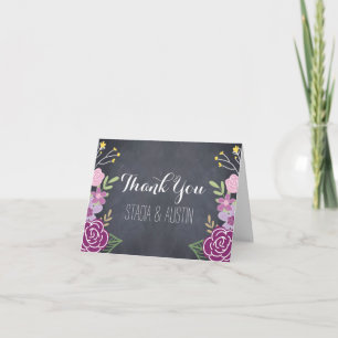 Radiant Florals Wedding Thank You Card