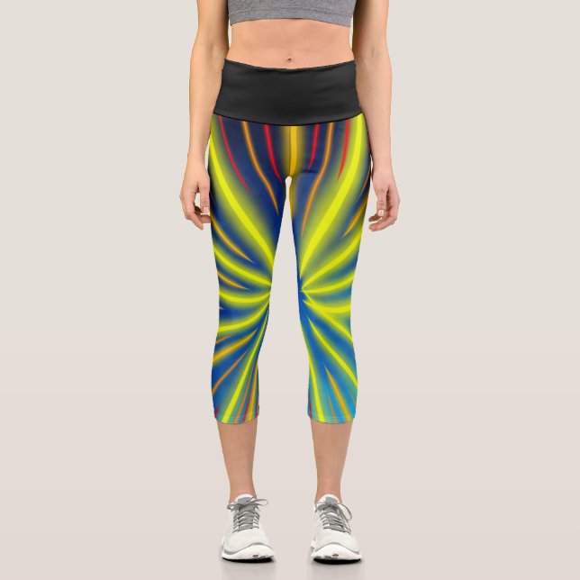 Radiant Flow - Capris Leggings (Front)