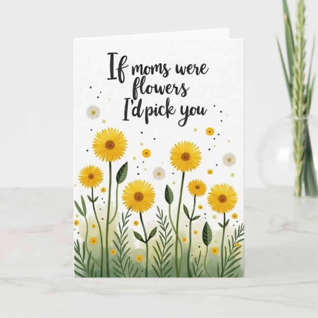 Radiant Flower Moms Day Card (Front)