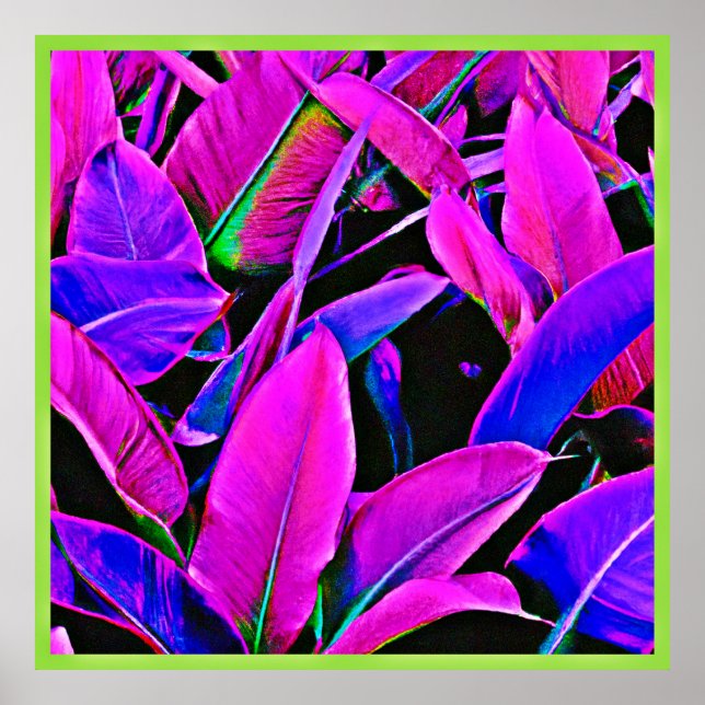 Radiant Foliage Elegance Pattern Poster (Front)