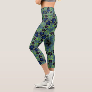 Radiant Fractal Symphony Capri Leggings