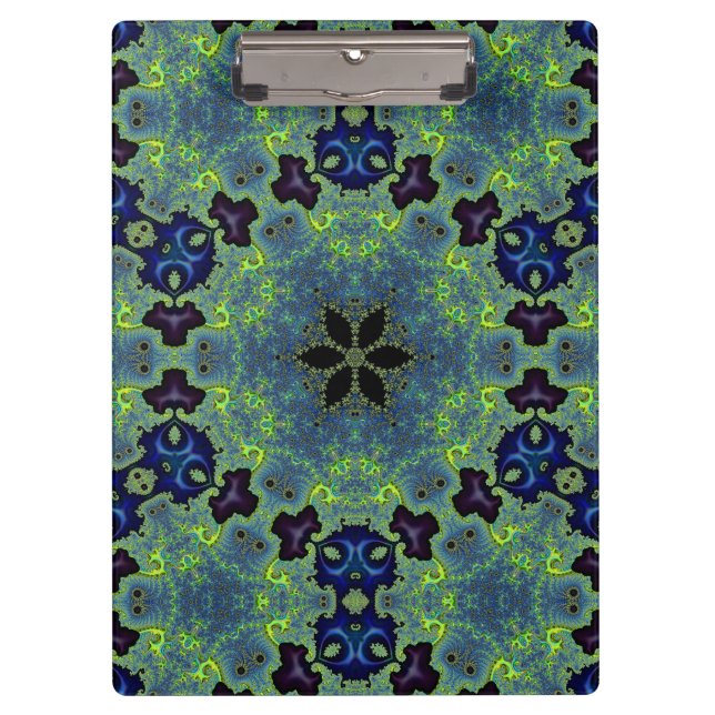 Radiant Fractal Symphony Clipboard (Front)