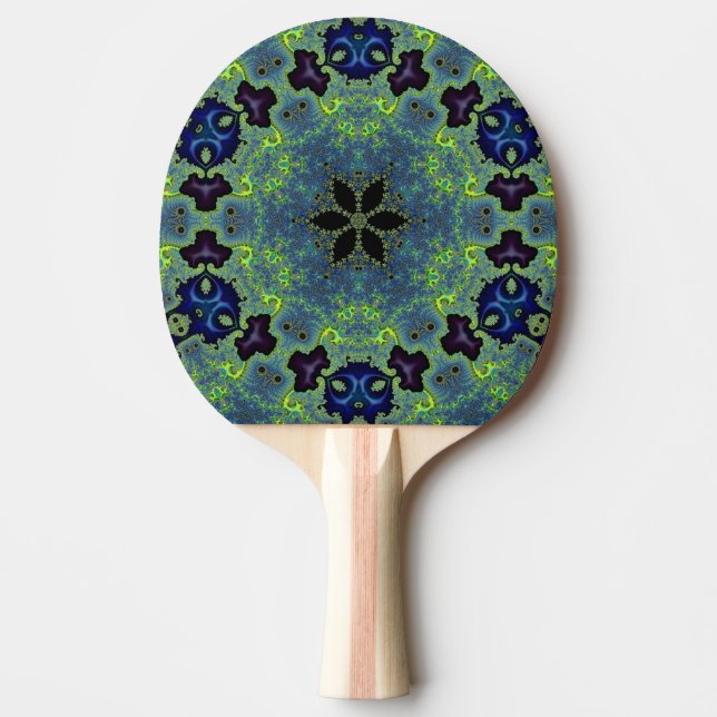 Radiant Fractal Symphony Ping Pong Paddle (Front)