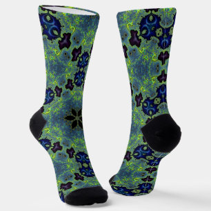 Radiant Fractal Symphony Socks