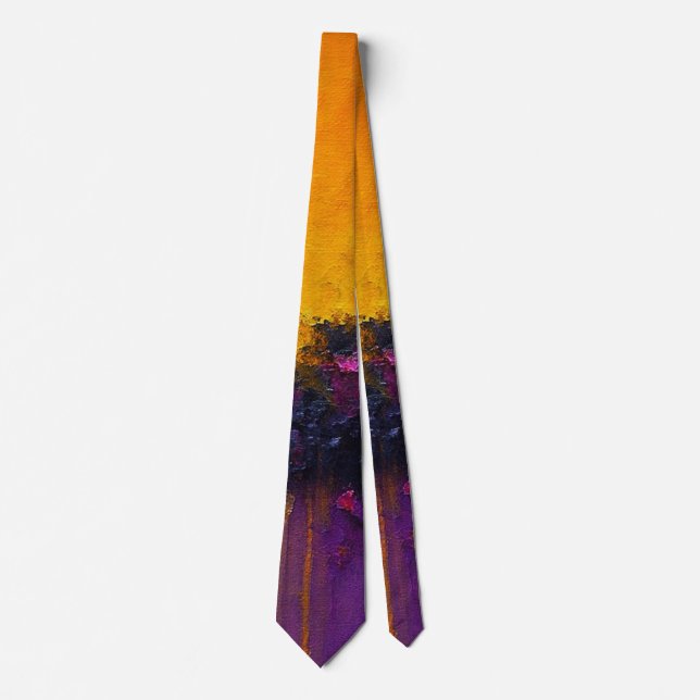 Radiant Fusion Abstract Color Burst Tie (Front)