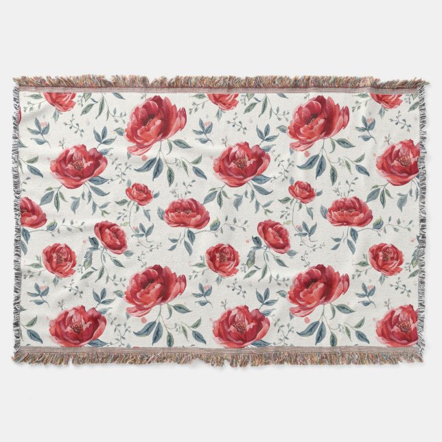 Radiant garden of confidence pattern throw blanket (Front)