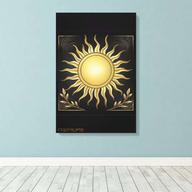 Radiant Geometric Majesty Museum-Quality CANVAS Print (Insitu(Wood Floor))