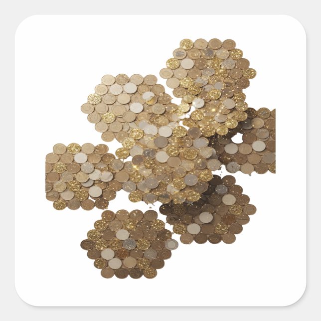 Radiant Gold Abstract Sticker Graphic (Front)