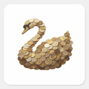 Radiant Gold GOLDEN SWAN Sticker Design