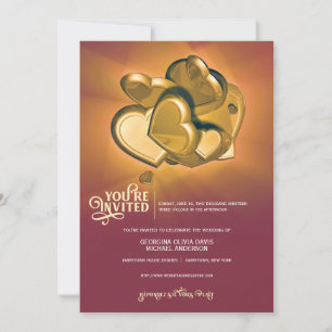Radiant Gold Wedding Invitation