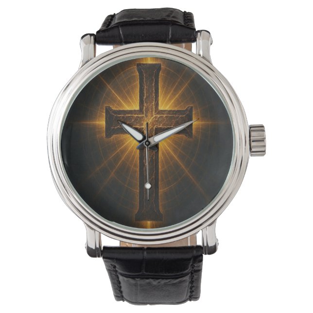 Radiant Golden Cross  Watch (Front)
